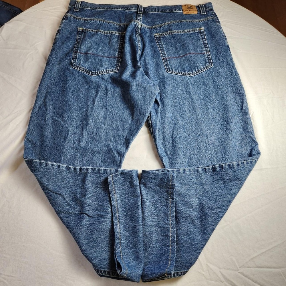 Tommy Hilfiger Mens Blue Denim Jeans 42x32 Vintage Y2K Baggy Skater 90s Hip Hop